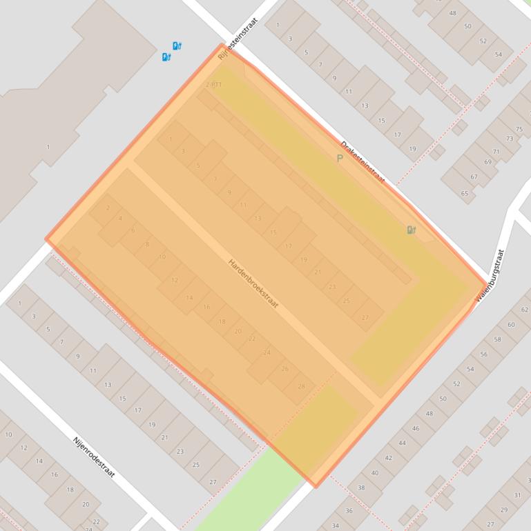 Kaart van postcodegebied 4834RN.