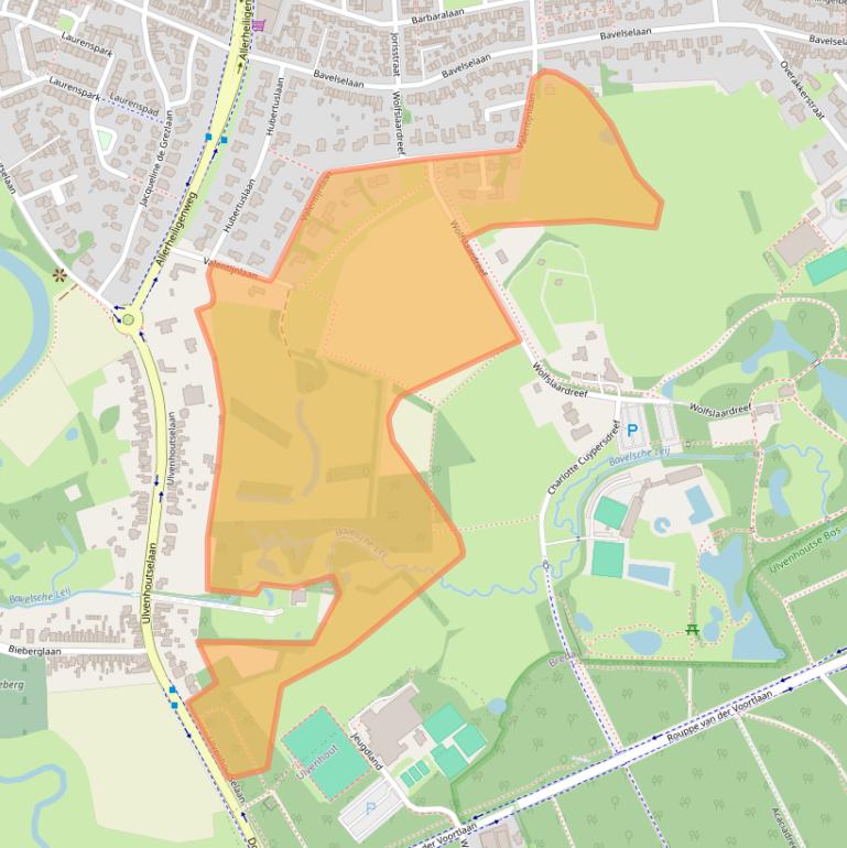 Kaart van postcodegebied 4834SG.