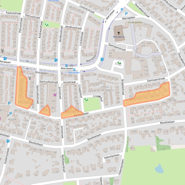 Kaart van postcodegebied 4834SJ.