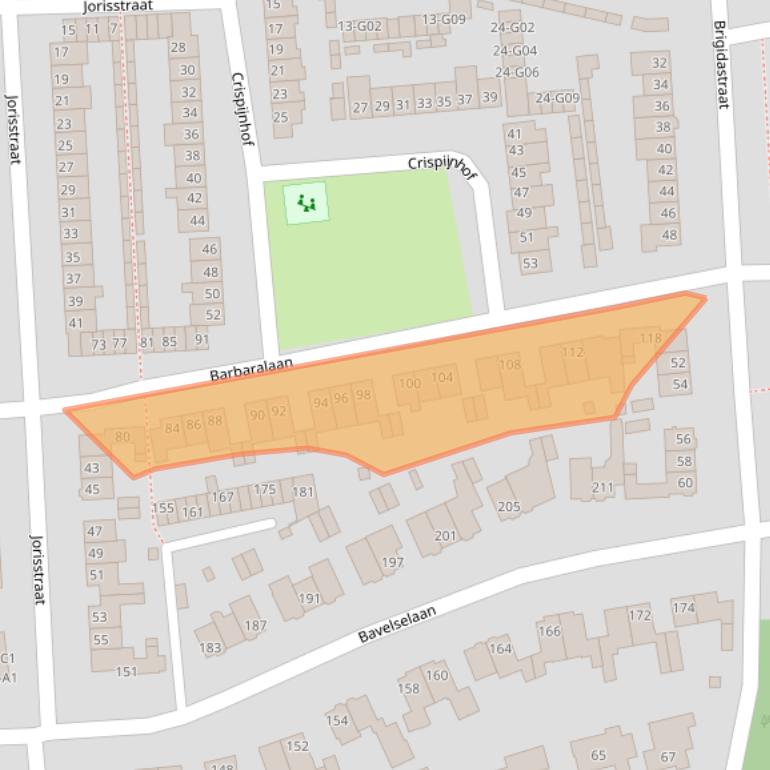 Kaart van postcodegebied 4834SL.