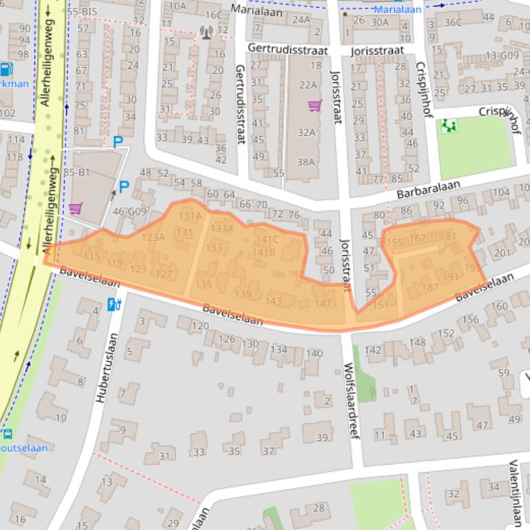 Kaart van postcodegebied 4834TA.