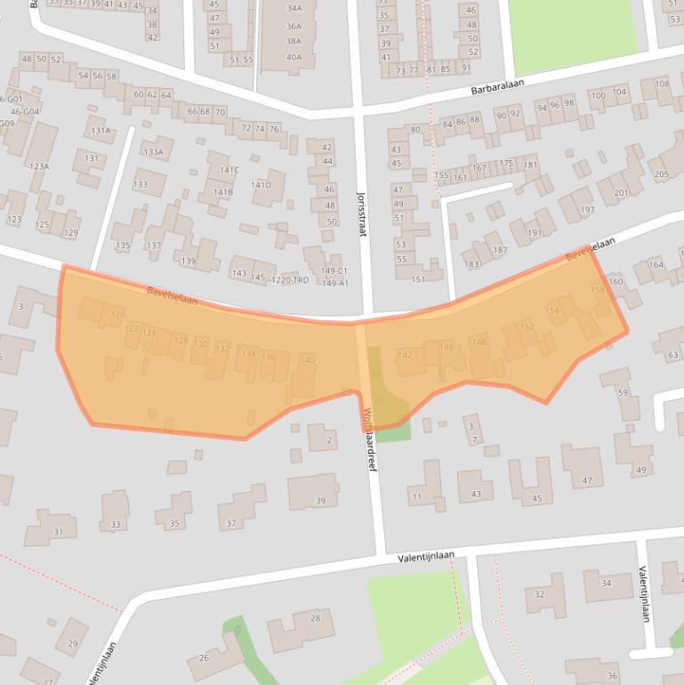 Kaart van postcodegebied 4834TE.