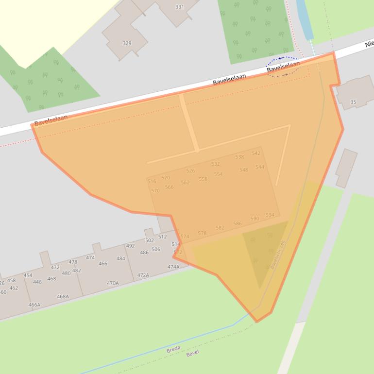 Kaart van postcodegebied 4834TZ.