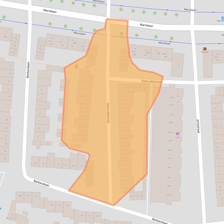 Kaart van postcodegebied 4834VE.