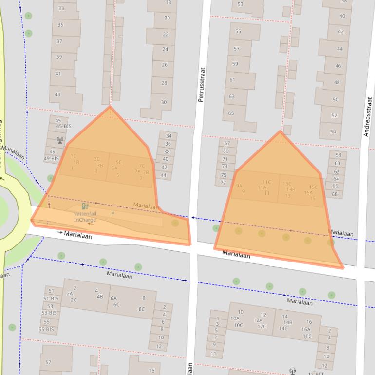 Kaart van postcodegebied 4834VG.