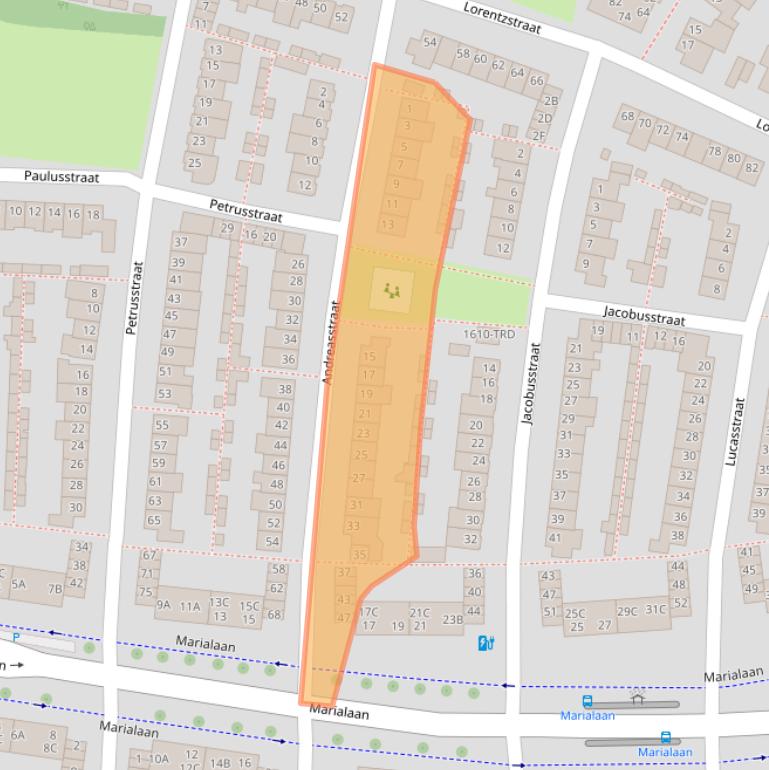 Kaart van postcodegebied 4834WN.