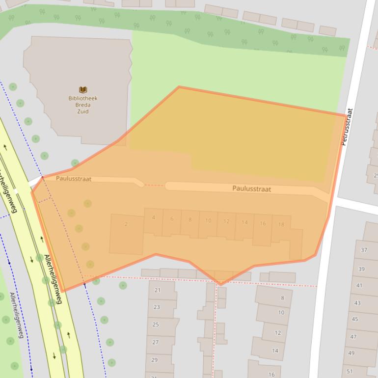 Kaart van postcodegebied 4834WS.