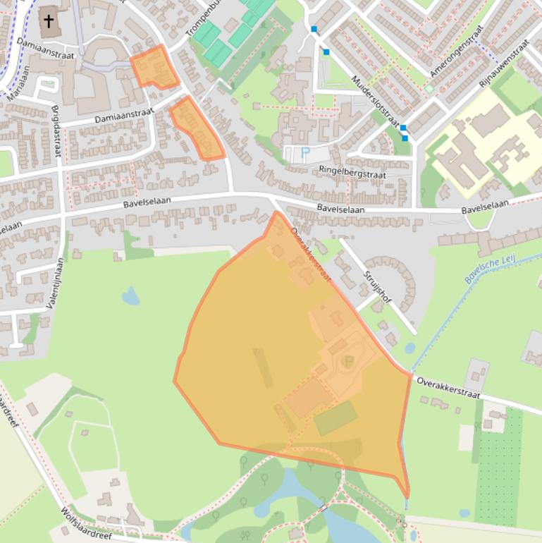 Kaart van postcodegebied 4834XR.