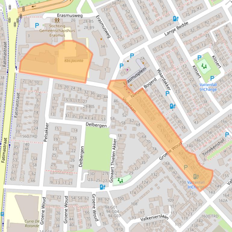 Kaart van postcodegebied 4834XV.