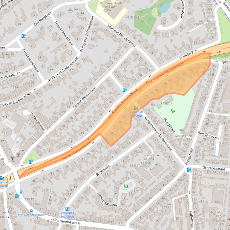 Kaart van postcodegebied 4835AC.