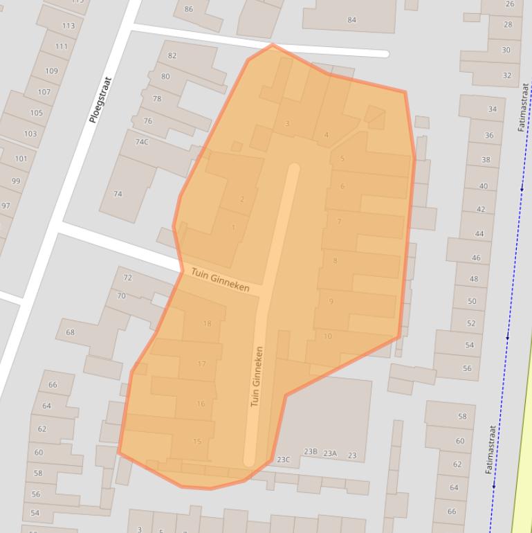 Kaart van postcodegebied 4835AD.