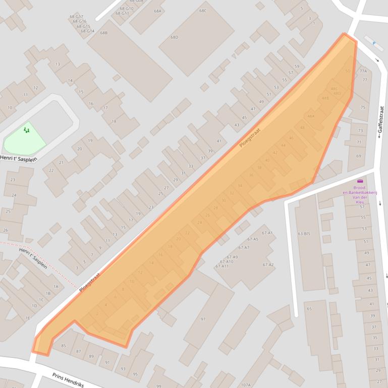 Kaart van postcodegebied 4835AJ.