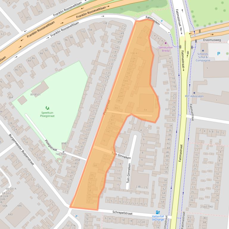 Kaart van postcodegebied 4835AK.