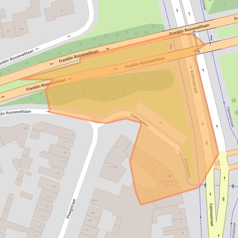 Kaart van postcodegebied 4835BJ.