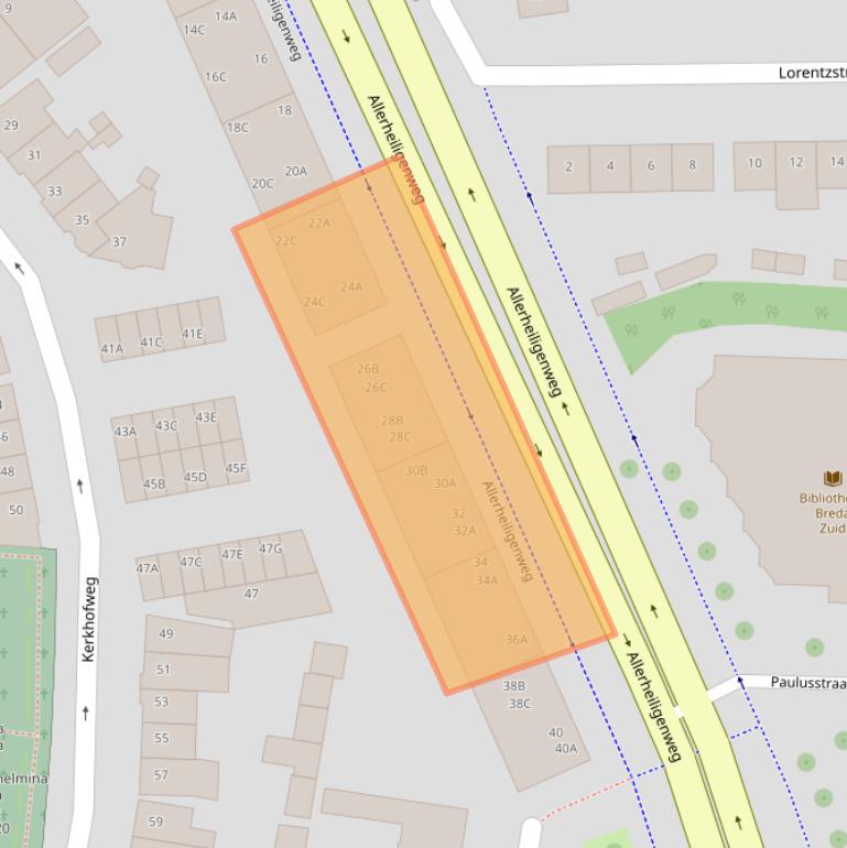 Kaart van postcodegebied 4835BL.