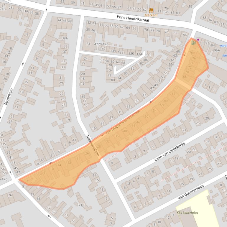 Kaart van postcodegebied 4835CB.