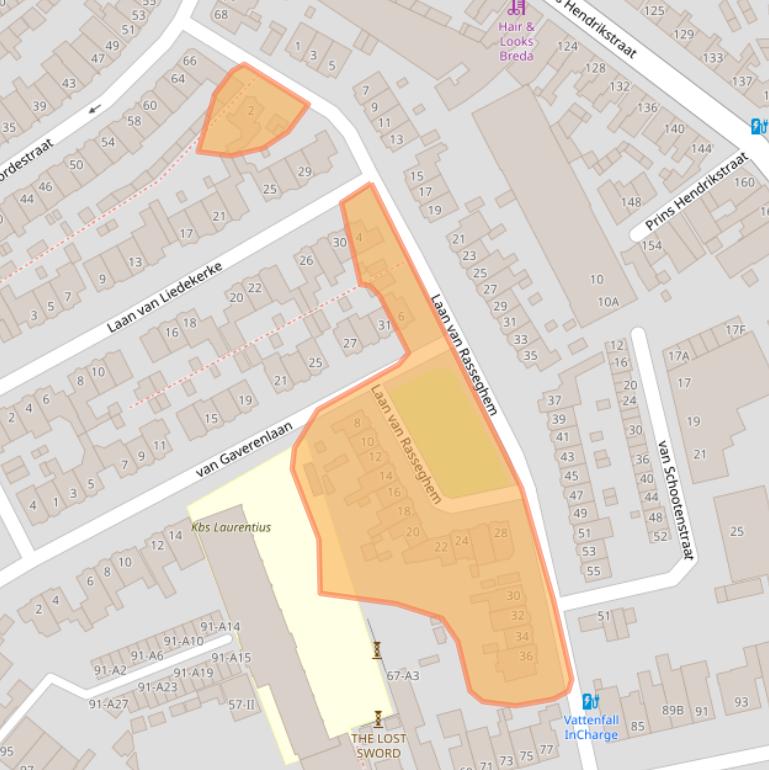 Kaart van postcodegebied 4835CH.