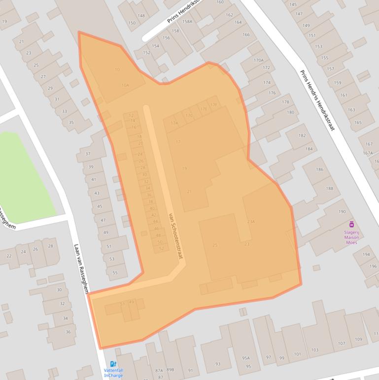 Kaart van postcodegebied 4835CJ.