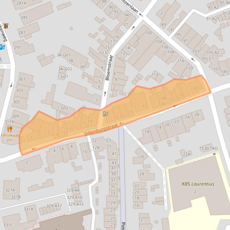 Kaart van postcodegebied 4835EA.