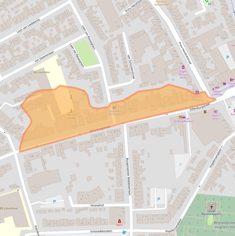 Kaart van postcodegebied 4835EB.