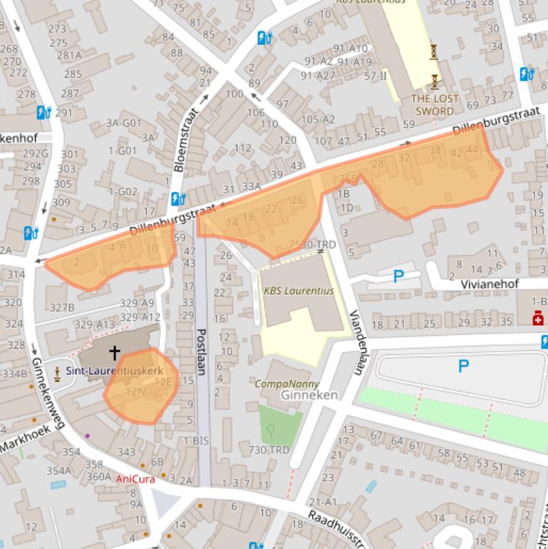 Kaart van postcodegebied 4835EC.