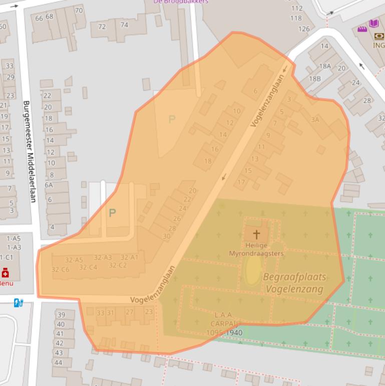 Kaart van postcodegebied 4835EL.