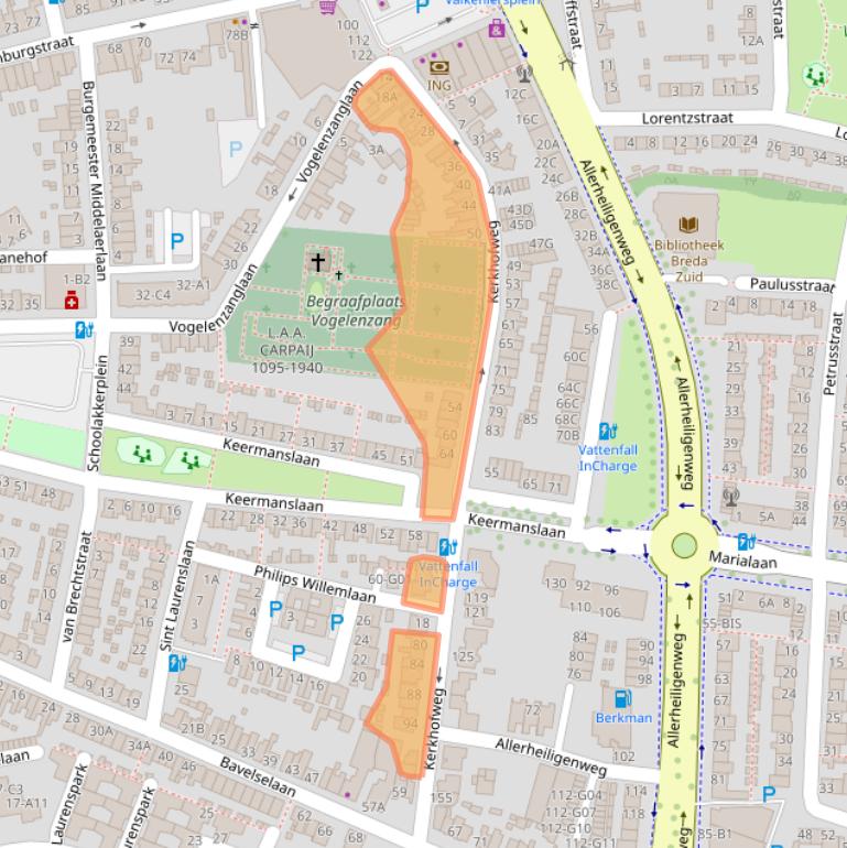 Kaart van postcodegebied 4835GC.