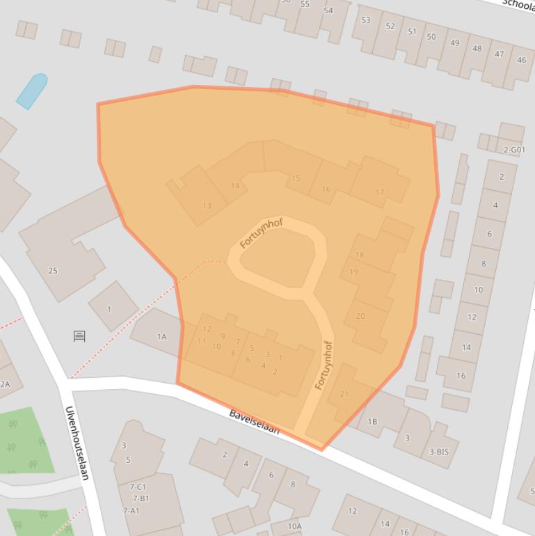 Kaart van postcodegebied 4835GD.