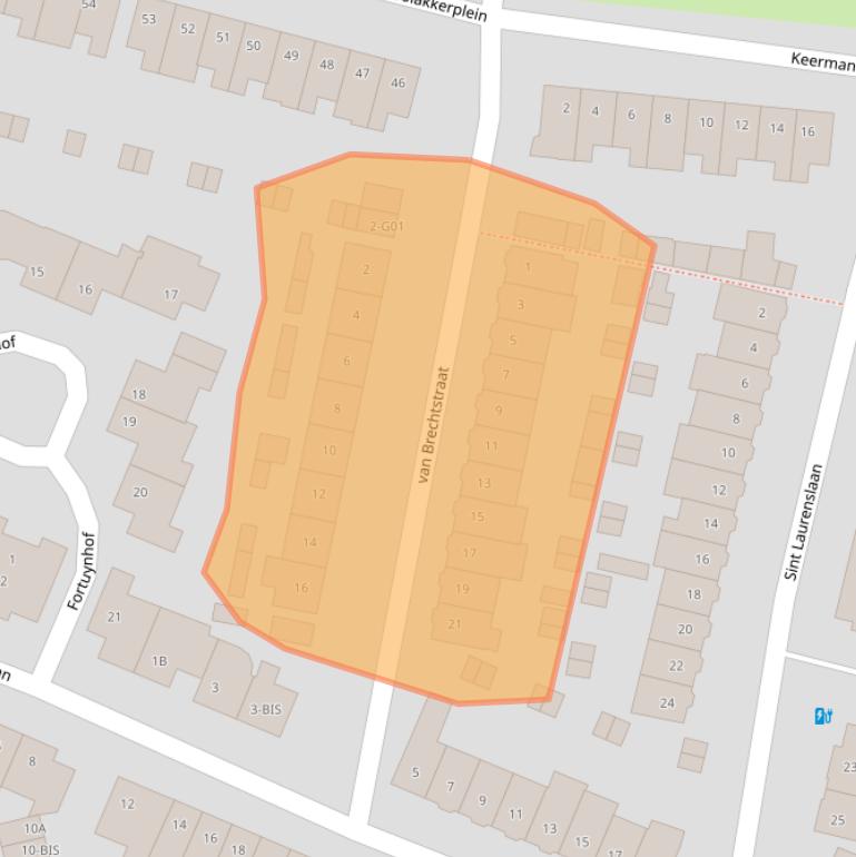 Kaart van postcodegebied 4835GL.