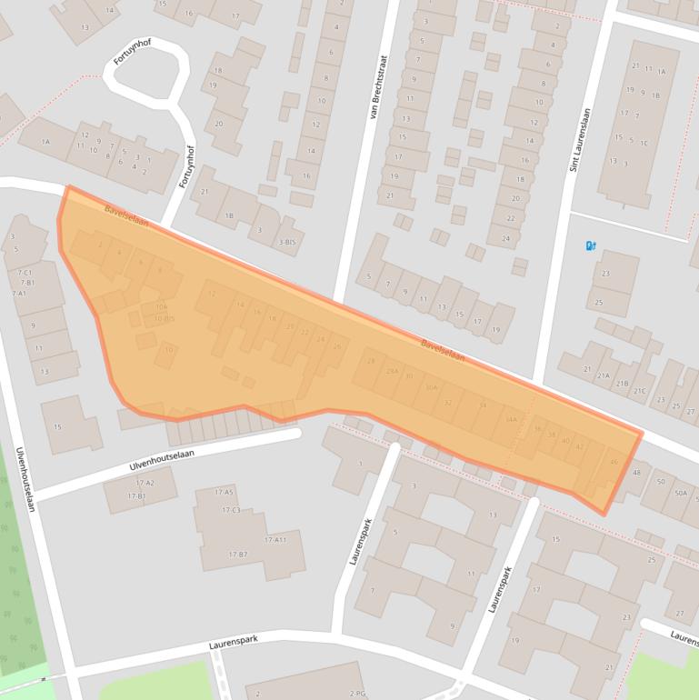 Kaart van postcodegebied 4835GM.