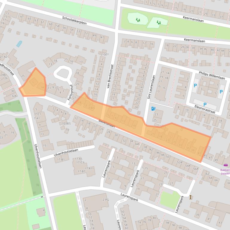 Kaart van postcodegebied 4835GP.