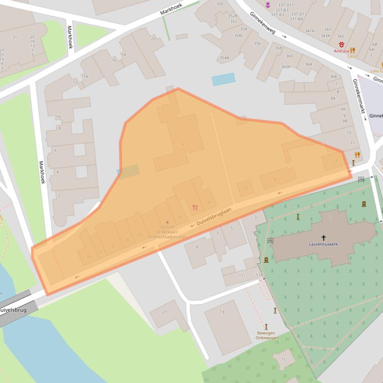 Kaart van postcodegebied 4835JE.