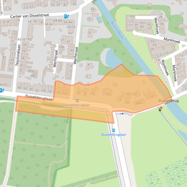 Kaart van postcodegebied 4835JH.