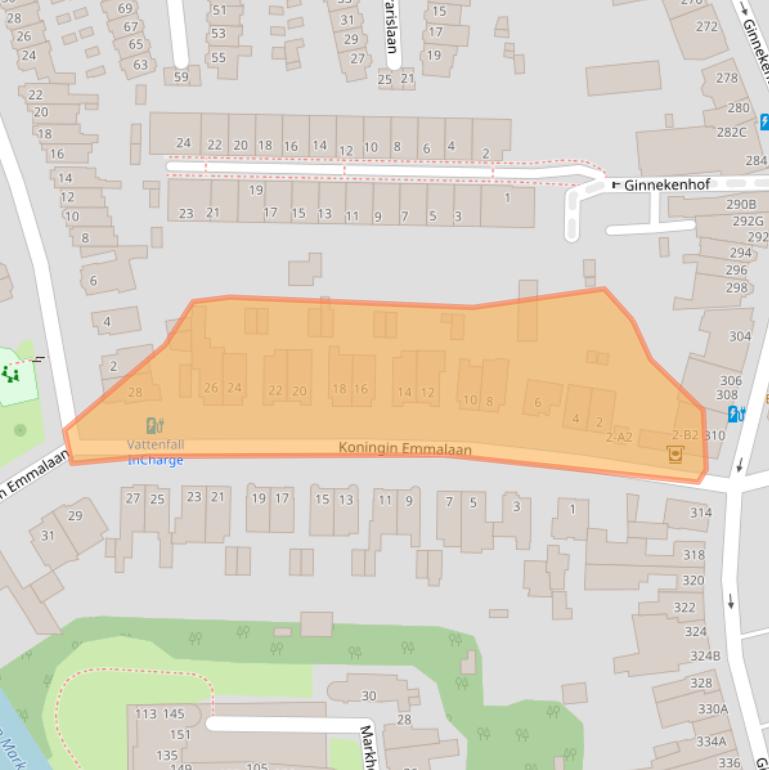Kaart van postcodegebied 4835KJ.