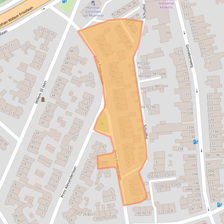 Kaart van postcodegebied 4835LE.