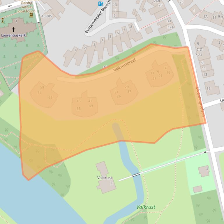 Kaart van postcodegebied 4835MD.