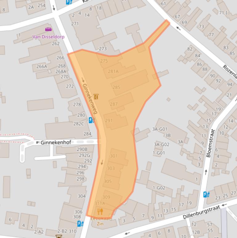 Kaart van postcodegebied 4835NC.