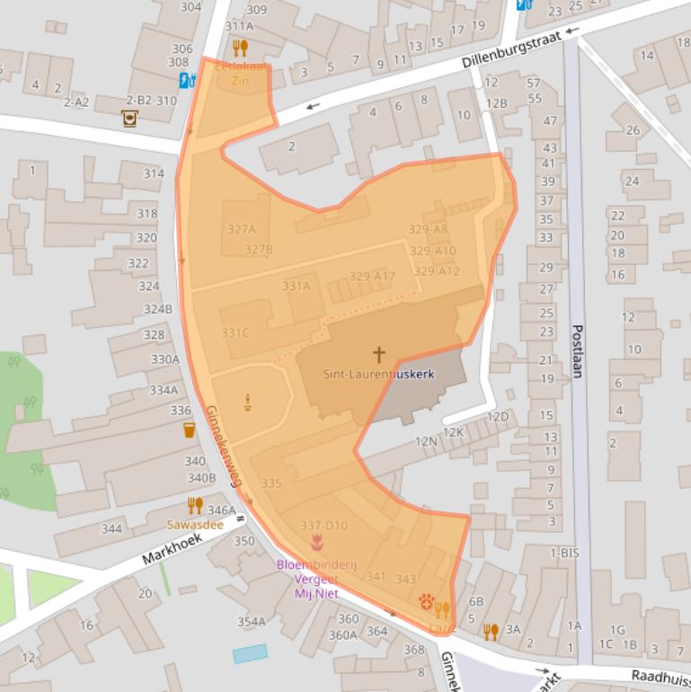 Kaart van postcodegebied 4835ND.