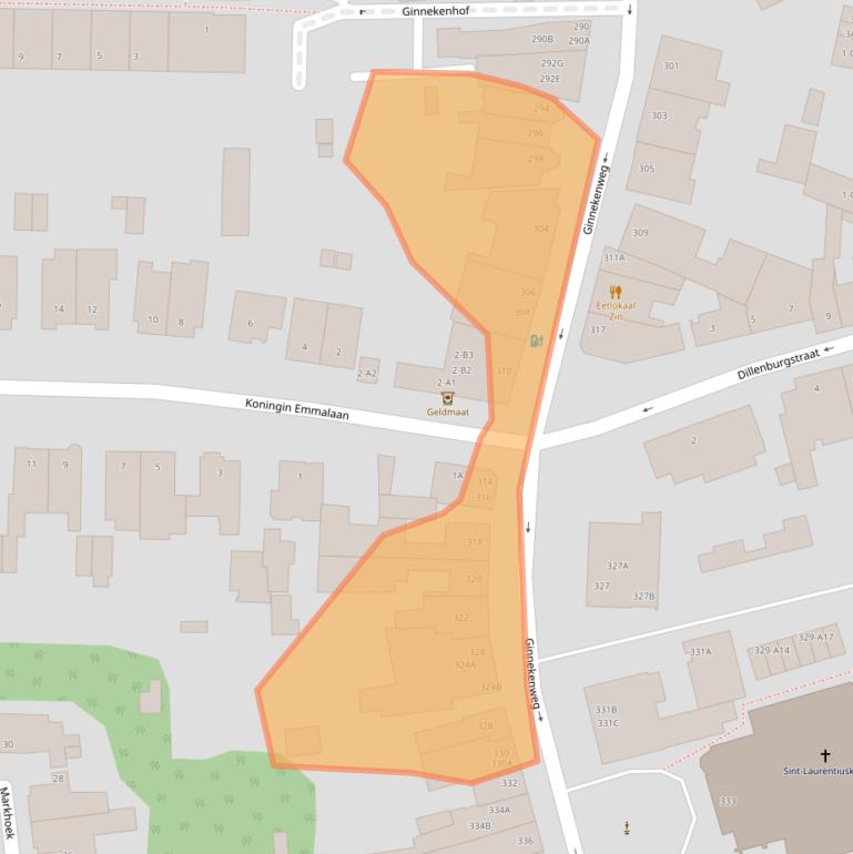 Kaart van postcodegebied 4835NL.