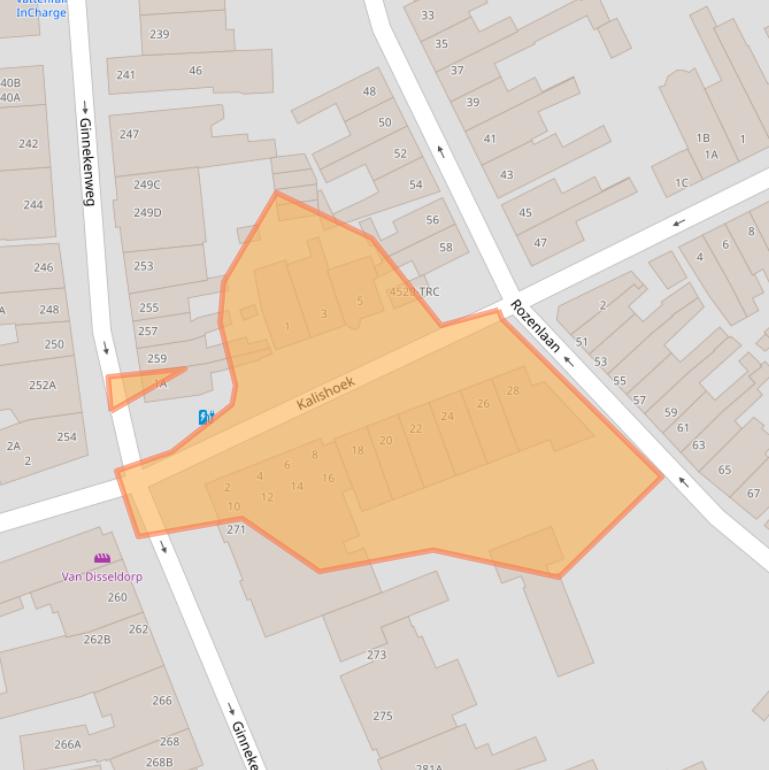 Kaart van postcodegebied 4835PA.