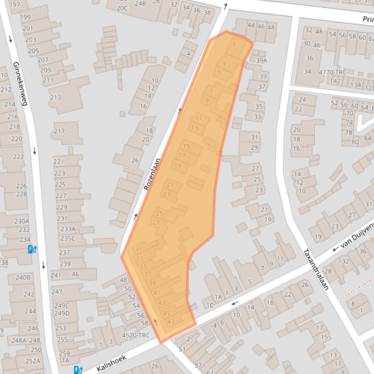 Kaart van postcodegebied 4835PB.