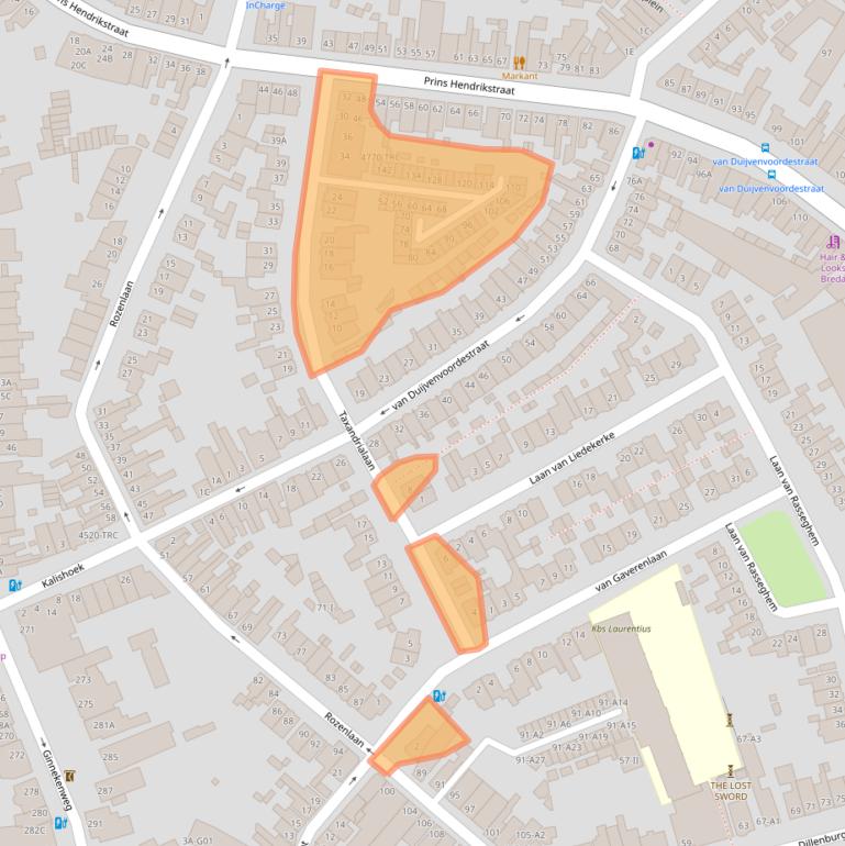 Kaart van postcodegebied 4835PH.