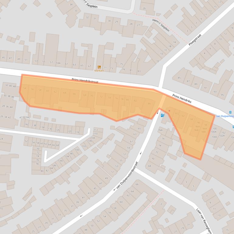 Kaart van postcodegebied 4835PR.