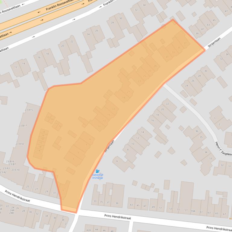 Kaart van postcodegebied 4835RC.