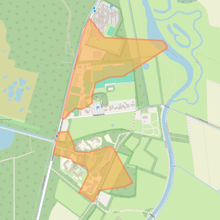 Kaart van postcodegebied 4836AC.