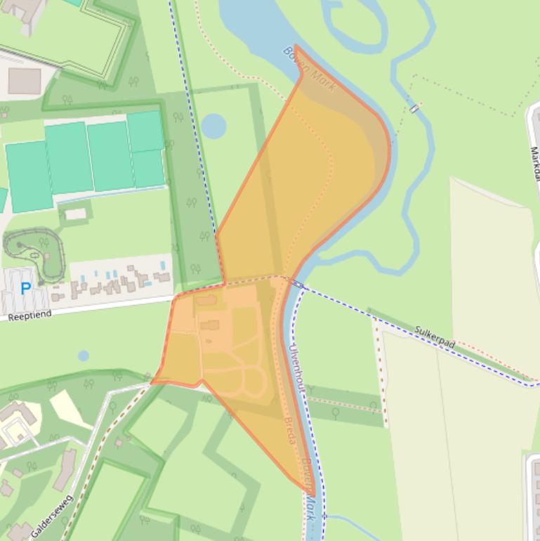 Kaart van postcodegebied 4836AV.