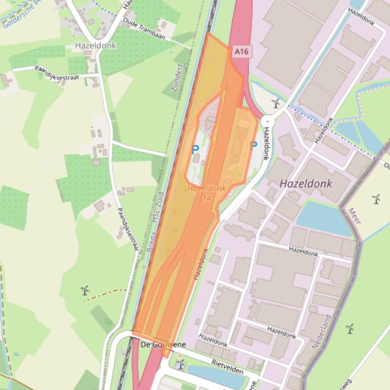 Kaart van postcodegebied 4836LB.
