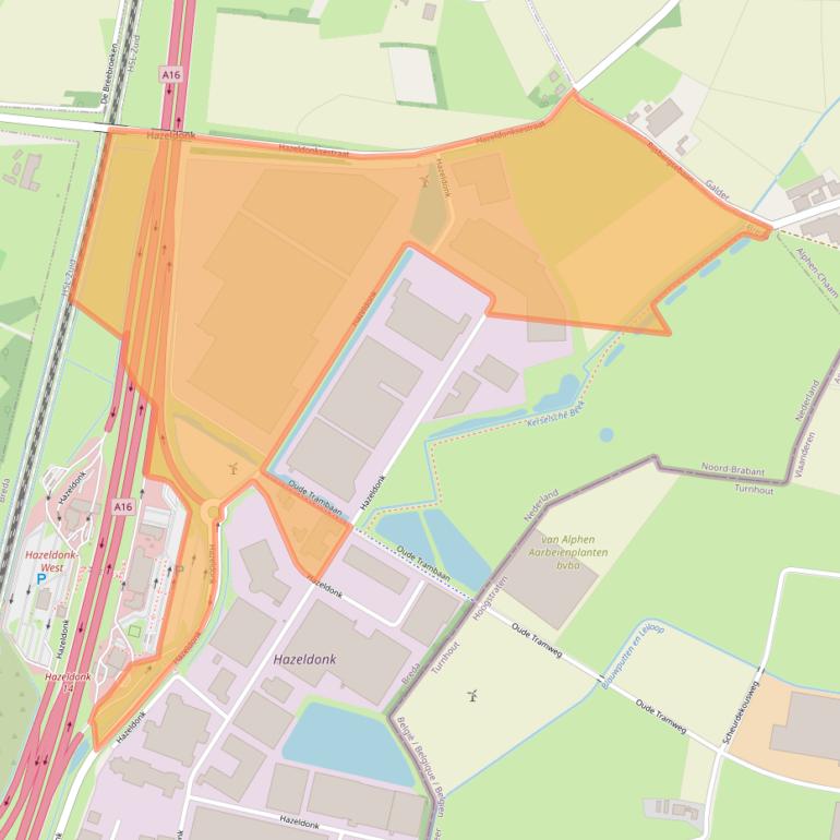 Kaart van postcodegebied 4836LD.