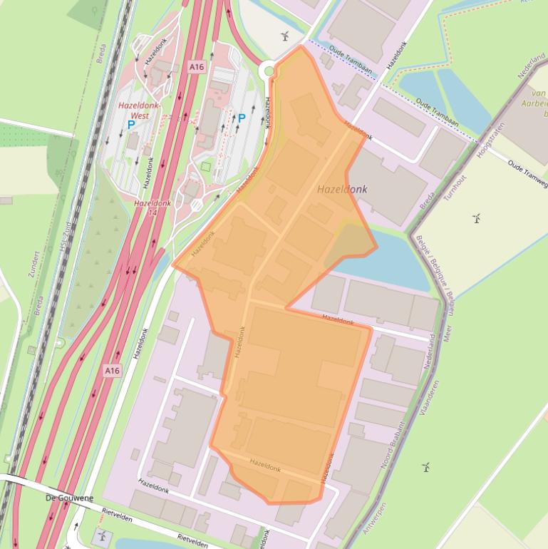 Kaart van postcodegebied 4836LH.