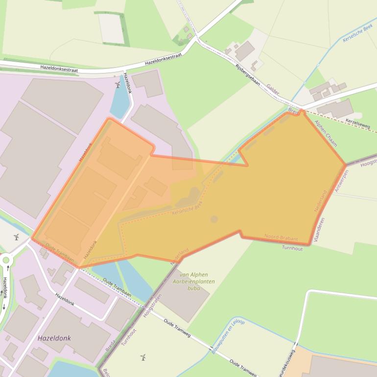 Kaart van postcodegebied 4836LK.